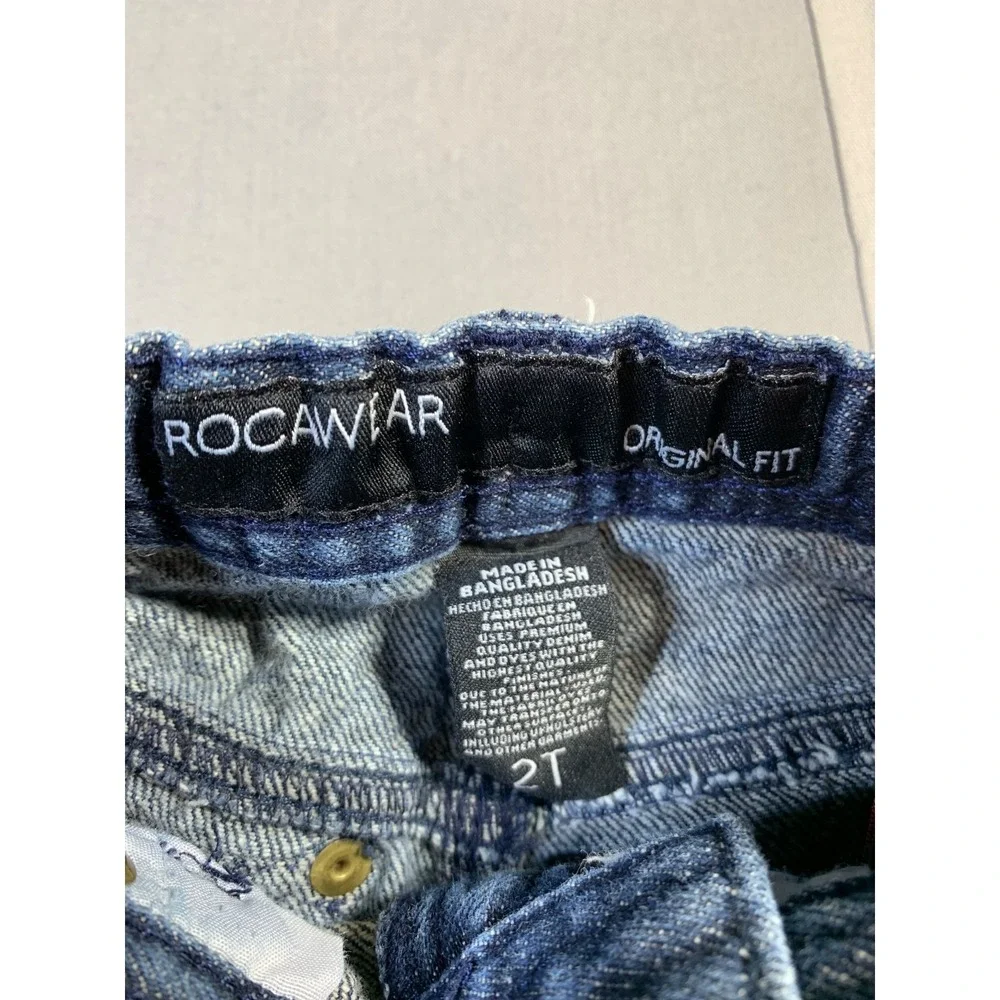 Vintage Y2K Roca Baby Rocawear Denim Jeans Boys Size 2T Skate Grunge Embroidered